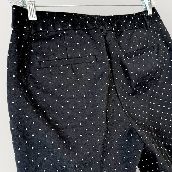 Liz Claiborne Classic Career Crop Tapered Ankle Pants Size 12 Black White Polka - Picture 9 of 13